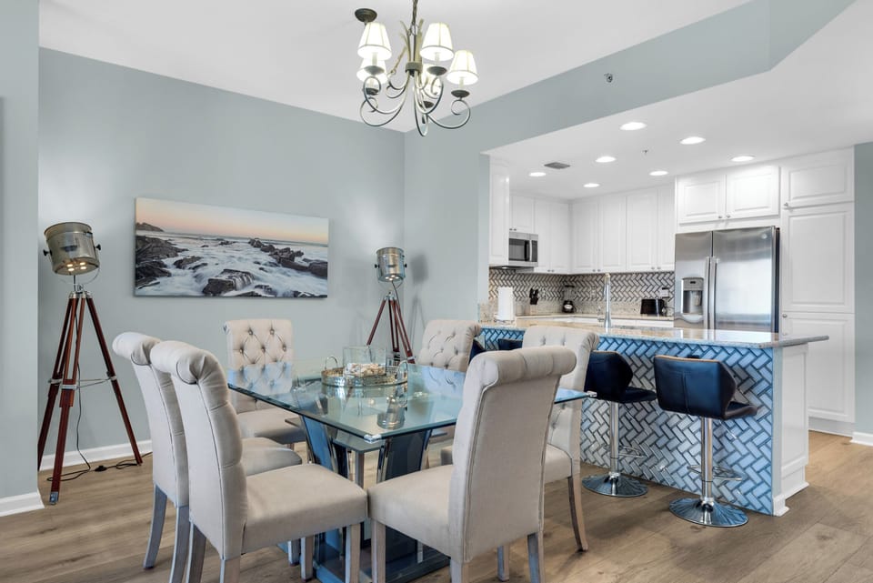 Dining area and kitchen