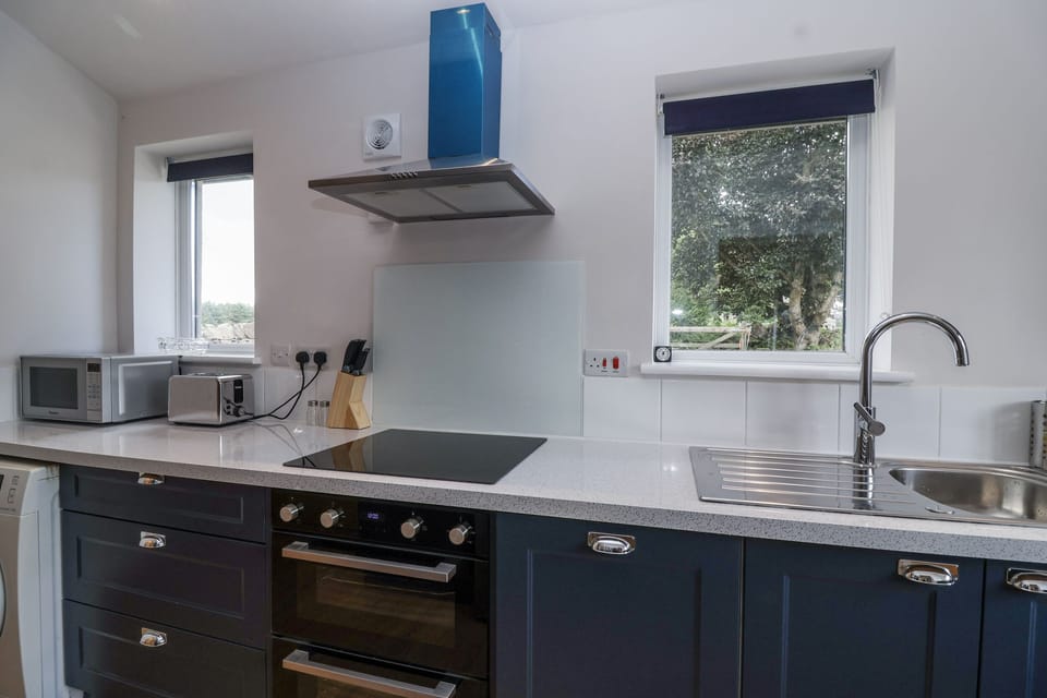 Fridge, microwave, dishwasher, toaster