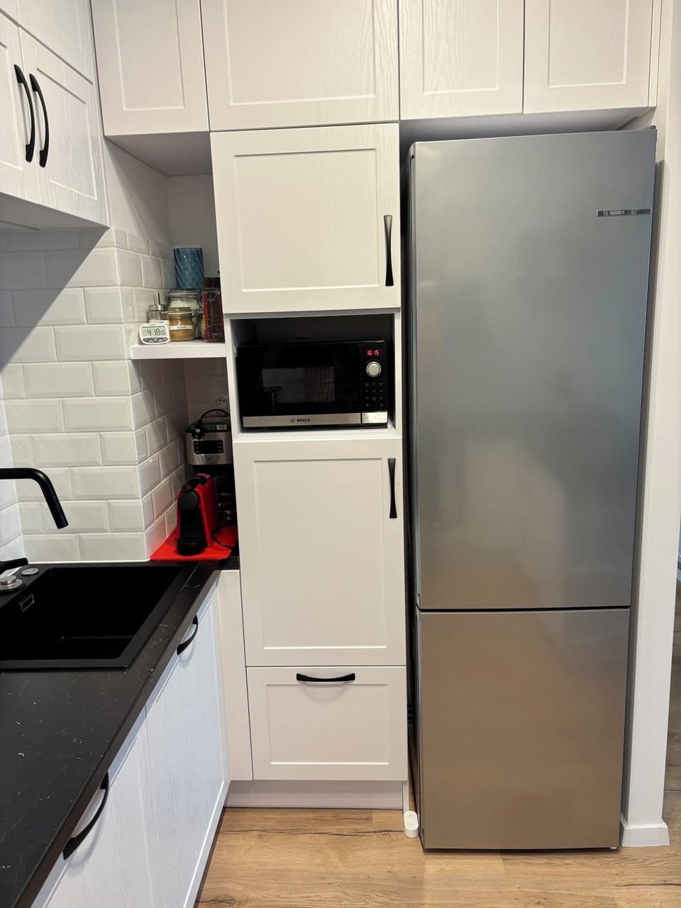 Large deep sink with shower, premium brand appliances like large dishwasher, …