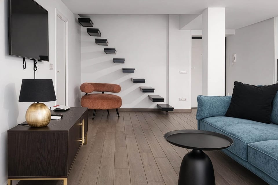 Apartment, 2 Bedrooms, Balcony, City View | Living area | Flat-screen TV