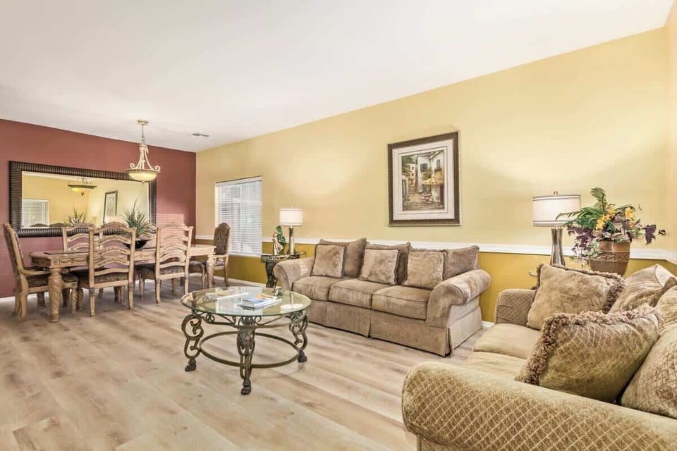 Cozy hangout zone with comfy seating and a smart TV, perfect for movie nights or lazy mornings.