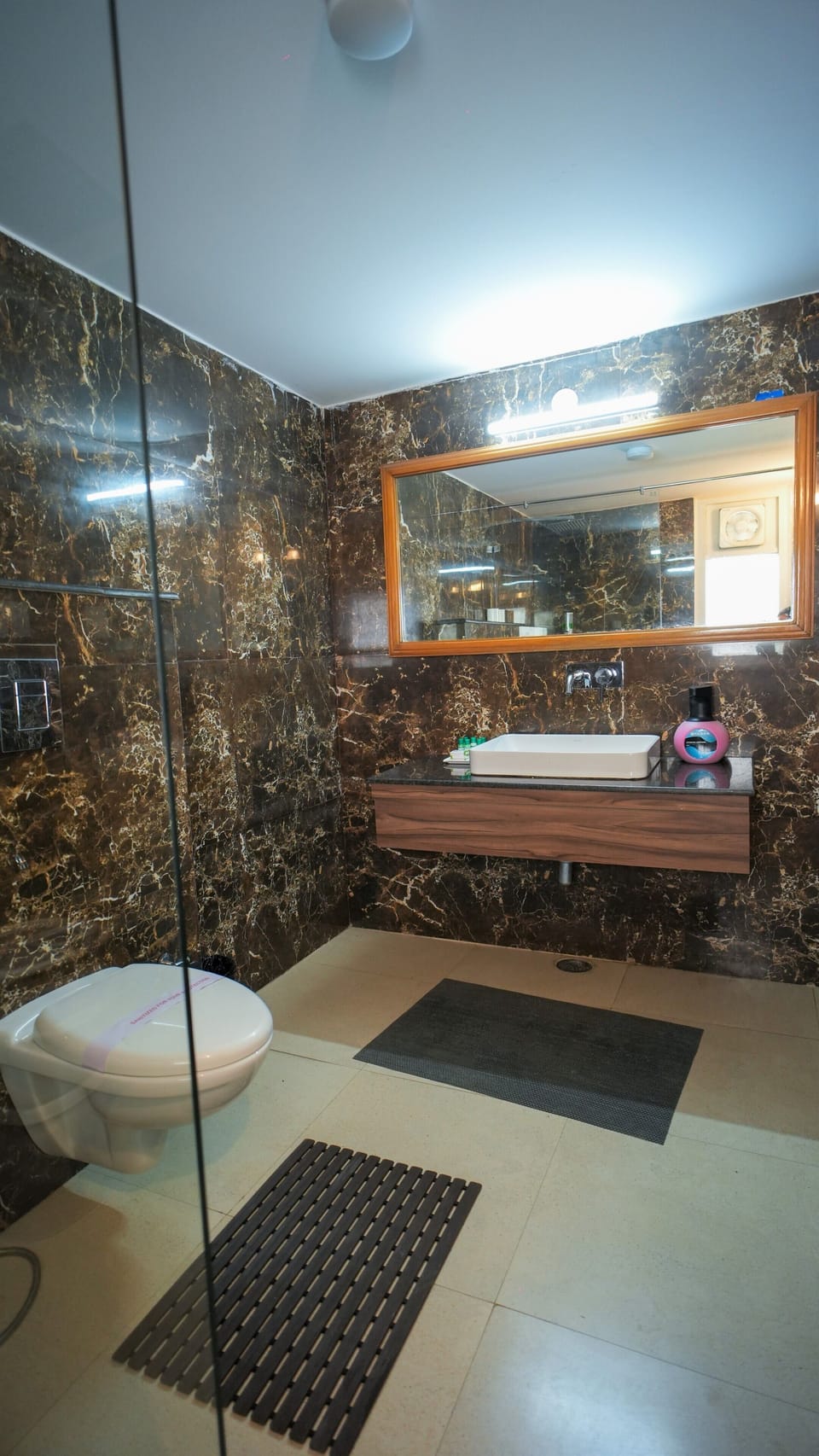 Lake Facing AC Suites on First Floor | Bathroom | Shower, eco-friendly toiletries, slippers, bidet