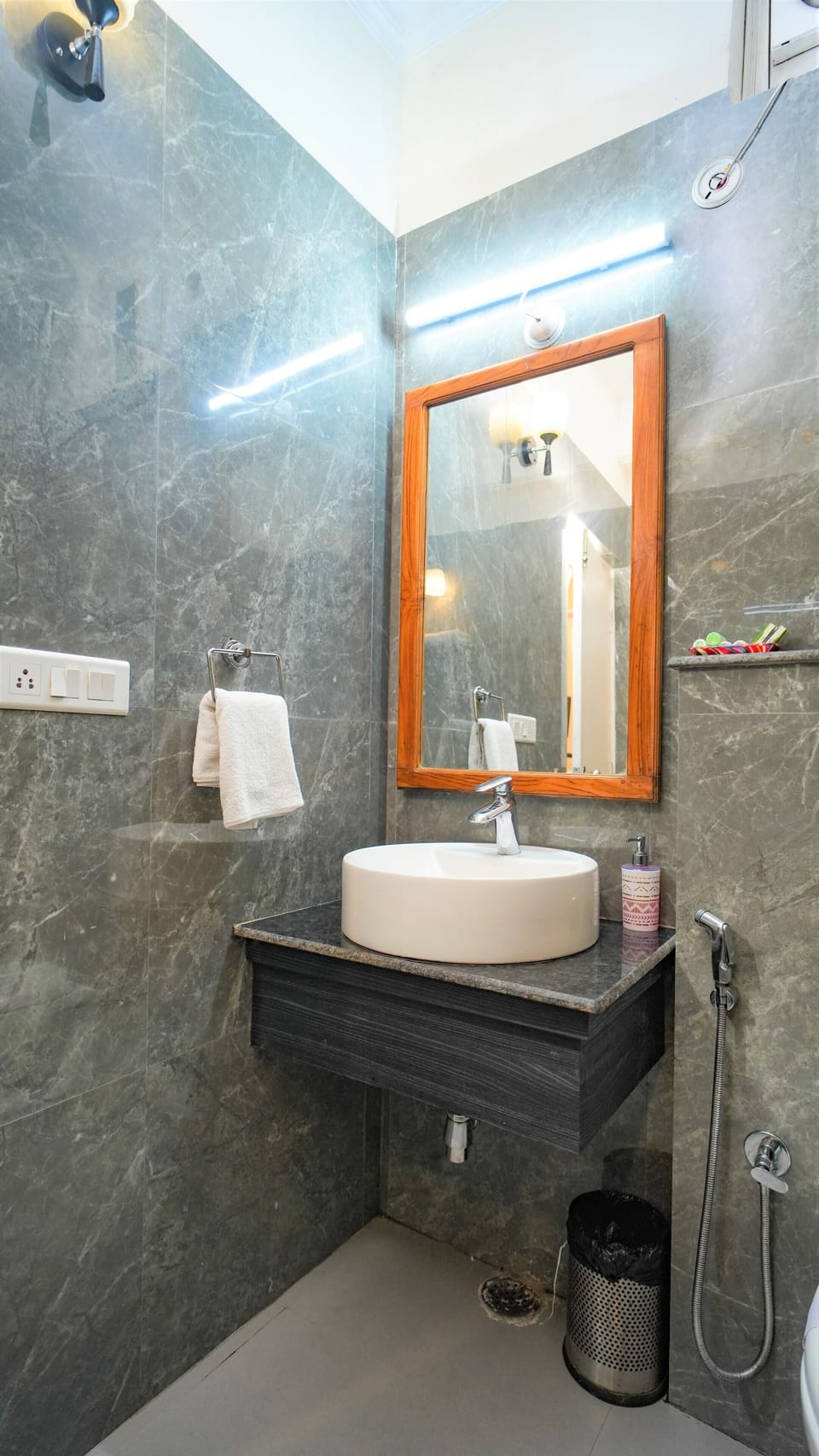 Lake Facing AC Deluxe Room on Ground Floor | Bathroom | Shower, eco-friendly toiletries, slippers, bidet