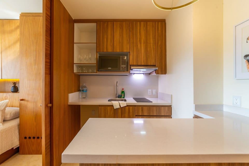 Apartment | Private kitchen | Mini-fridge, microwave, stovetop, coffee/tea maker