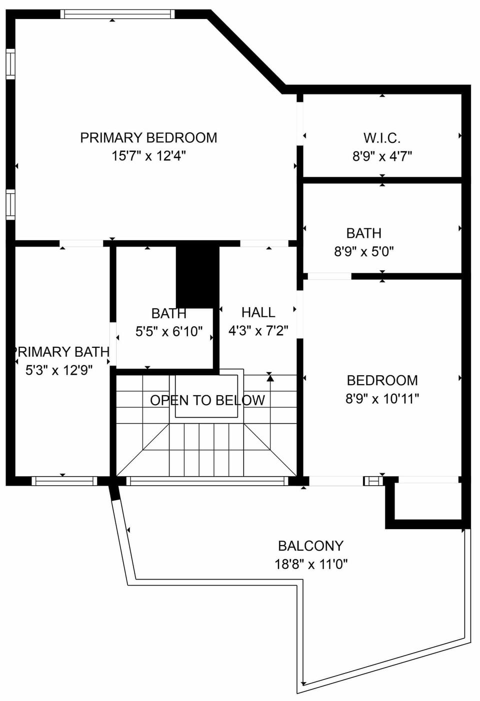Upstairs floorplan