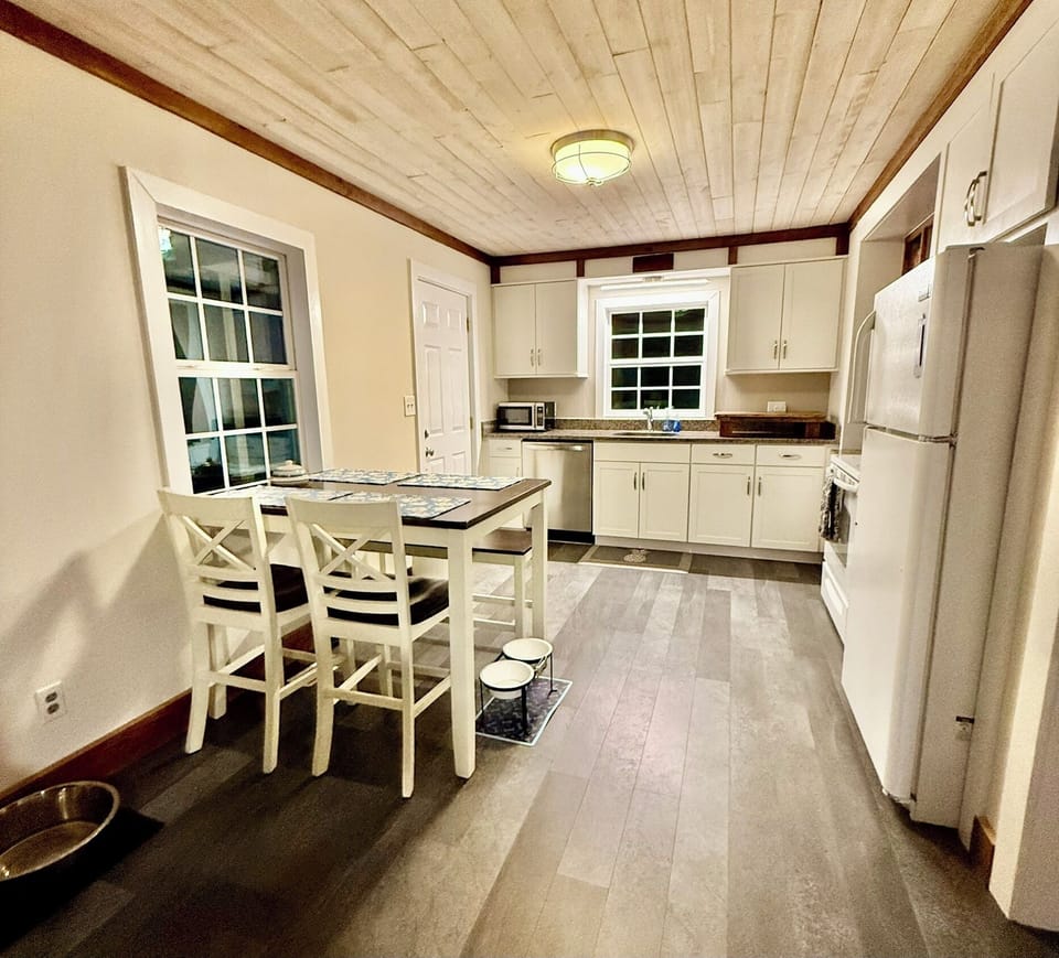 Stocked kitchen if you want to dine in