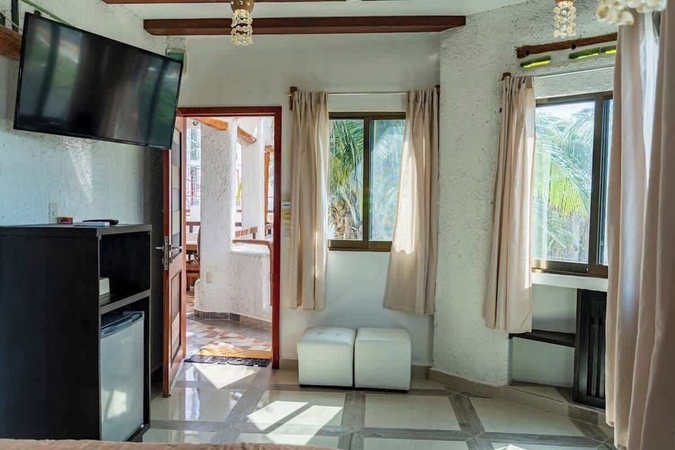 Studio with Smart TV and mini fridge
