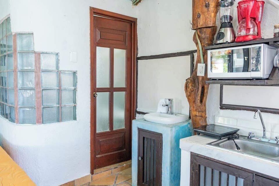 Private full bathroom with hot water