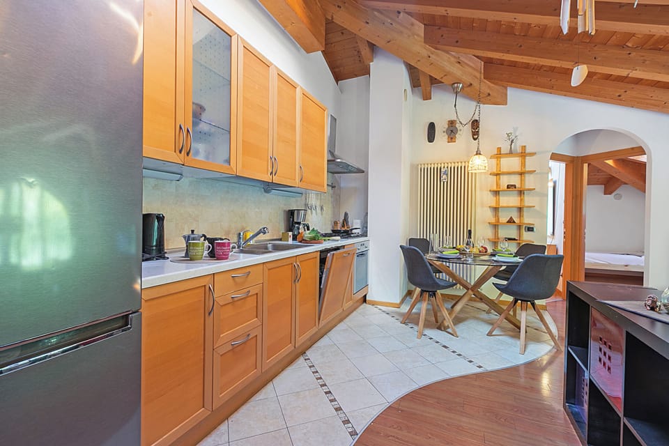Family Apartment, Multiple Bedrooms (Torbole On the Moon) | Private kitchen | Fridge, oven, stovetop, dishwasher