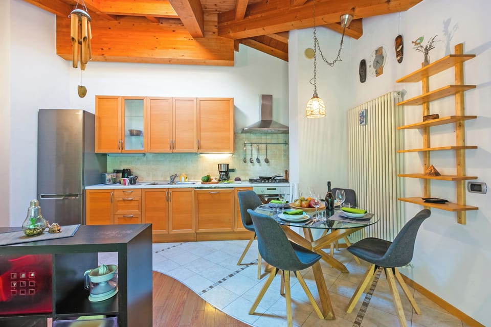 Family Apartment, Multiple Bedrooms (Torbole On the Moon) | Private kitchen | Fridge, oven, stovetop, dishwasher