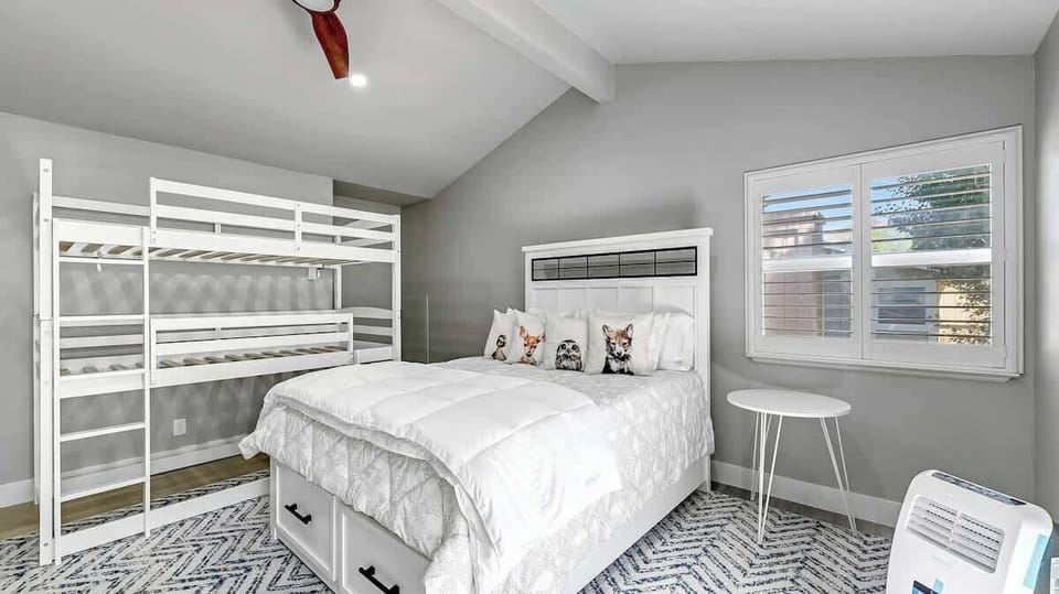 Upstairs master bedroom bunk beds for owner use only