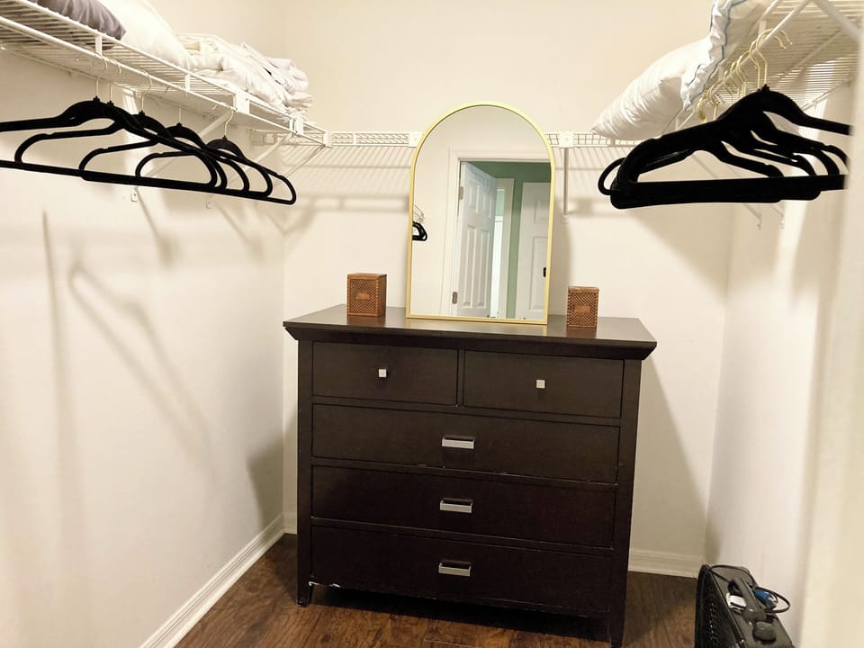Large walk in closet 
