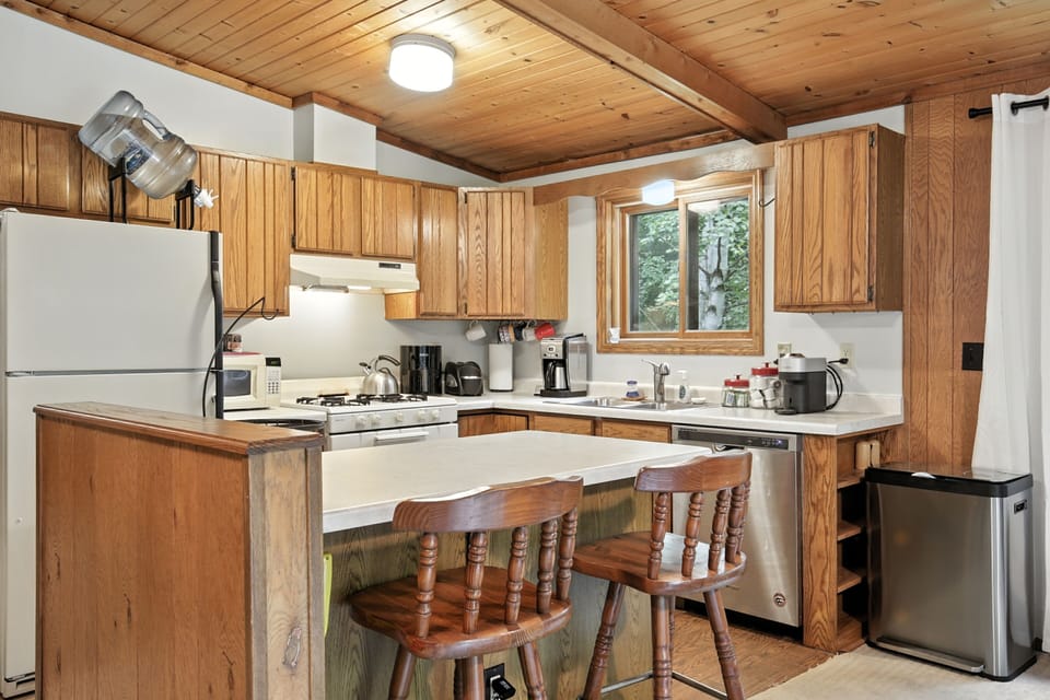 Indoors, Kitchen, Appliance, Refrigerator, Microwave