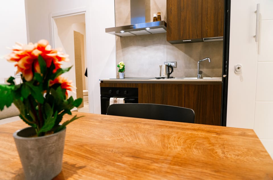 Deluxe Apartment, City View | Private kitchen