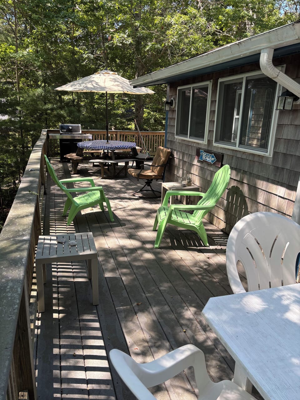 Extra long shady deck
