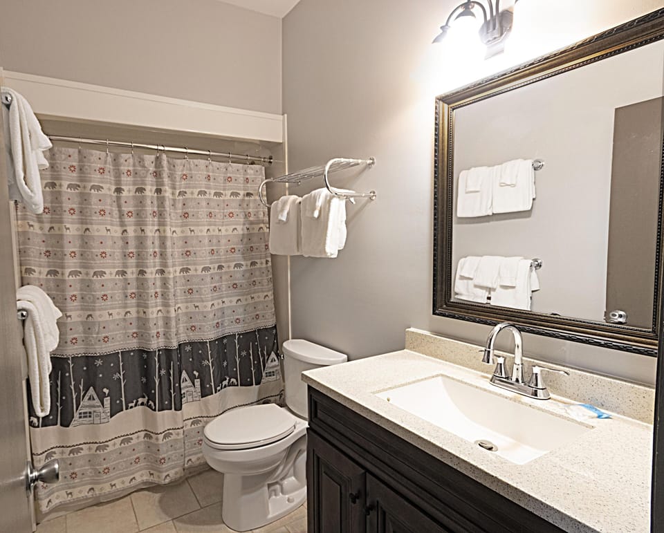 Conveniently located hall bathroom for easy access.