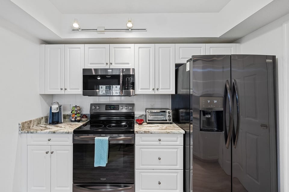 Fully equipped kitchen for all your cooking needs.