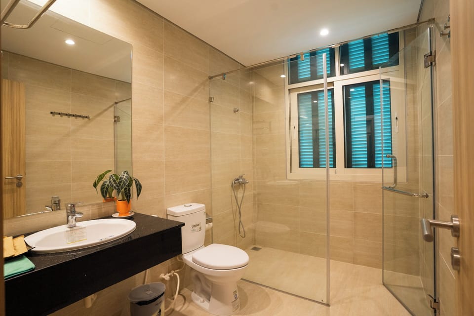 Standard Double Room | Bathroom | Shower, hydromassage showerhead, free toiletries, hair dryer