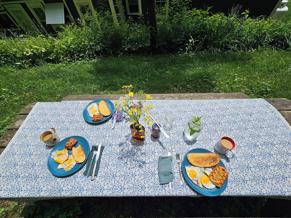 Out door dining table.