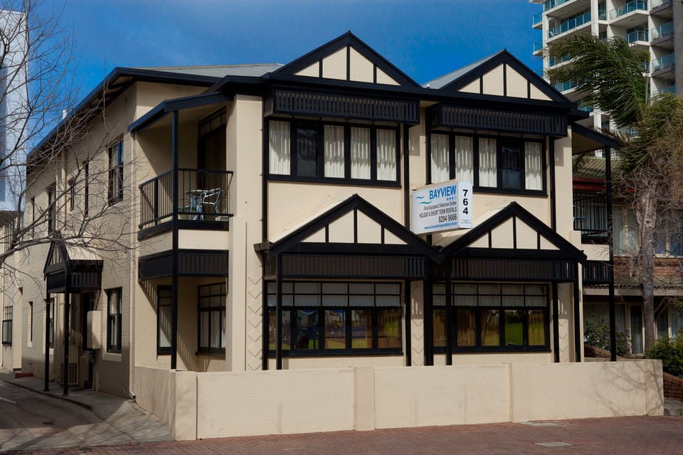 Building Frontage. Aprtment is the bottom right corner in this picture