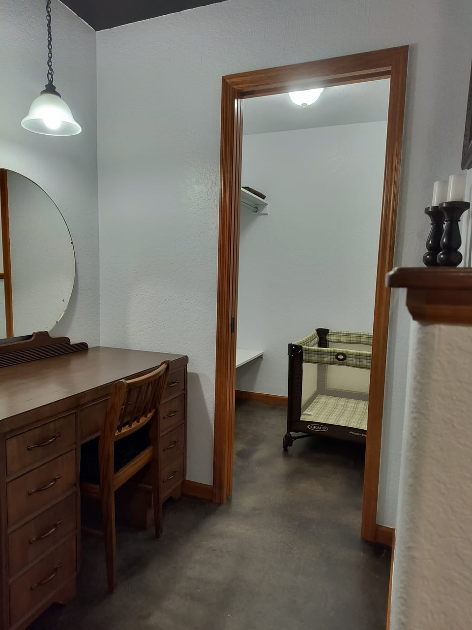 The herd bull- right next to the bathroom - basement.