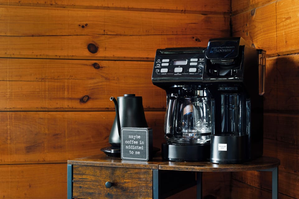 Cozy cabin coffee station for easy mornings and warm drinks