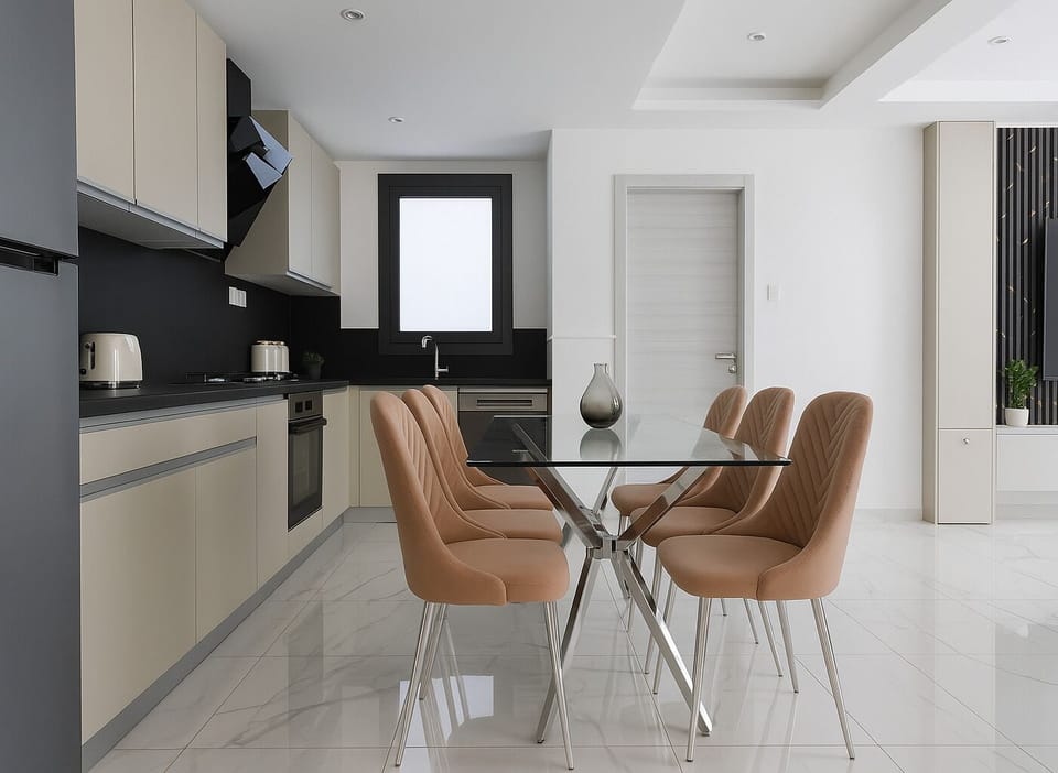 Apartment | Private kitchen | Fridge, microwave, oven, stovetop