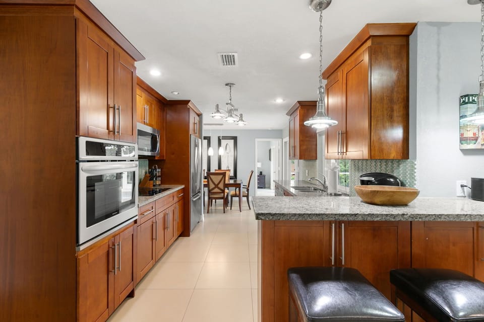 Kitchen from family TV room
