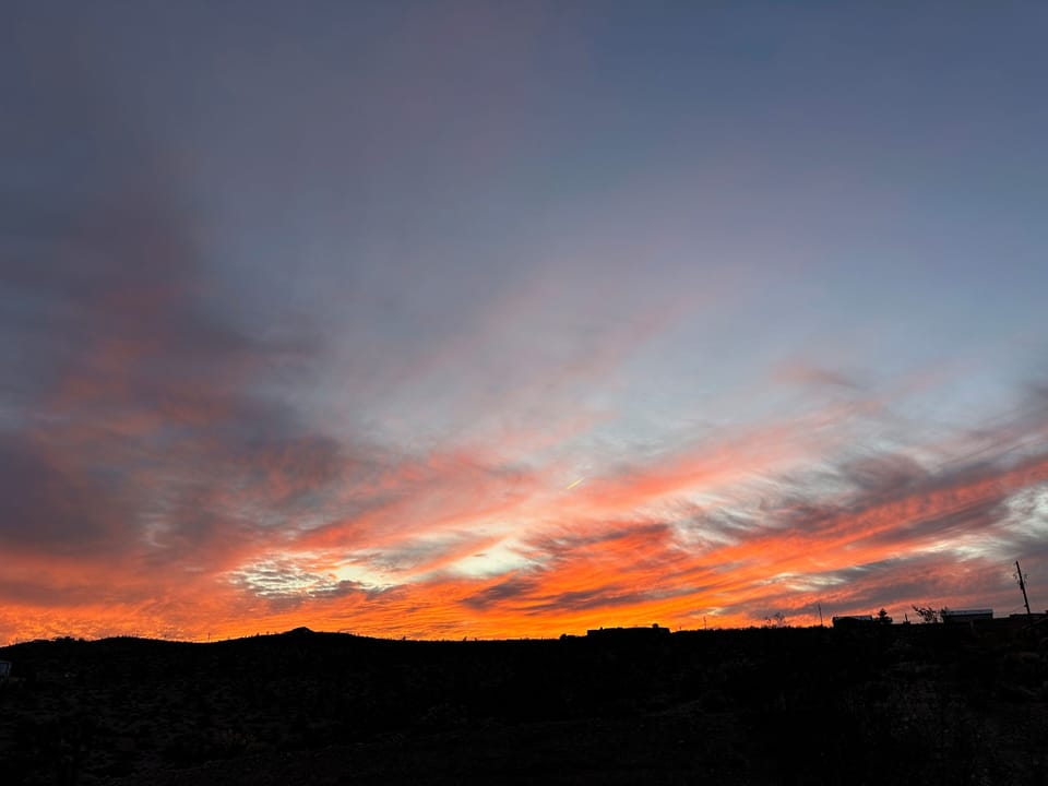 Hilltop views with stunning desert sunsets