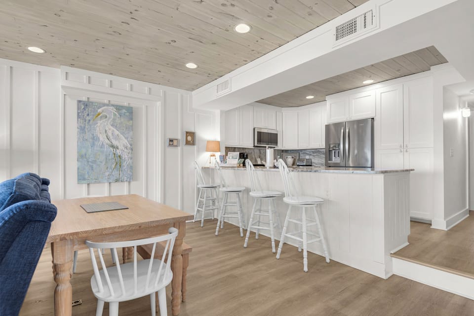 Dining area and kitchen