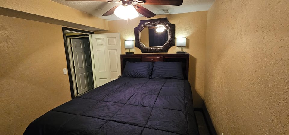 Queen Bedroom with large closet, storage, and hangar space