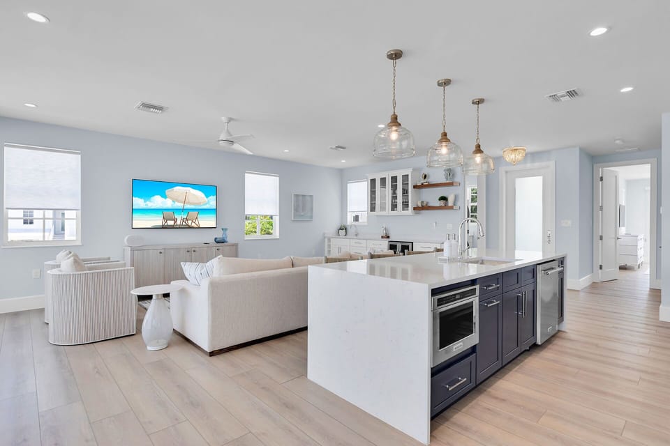 Kitchen and living room