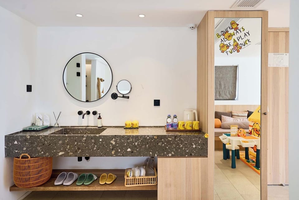 Family Double Room, Balcony, Sea View | Bathroom | Rainfall showerhead, free toiletries, hair dryer, slippers