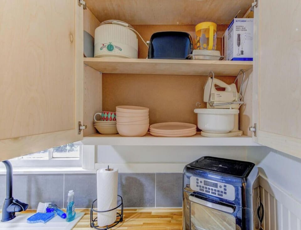 Dine in with ease — dishes, bowls, and serving essentials are ready for your use.