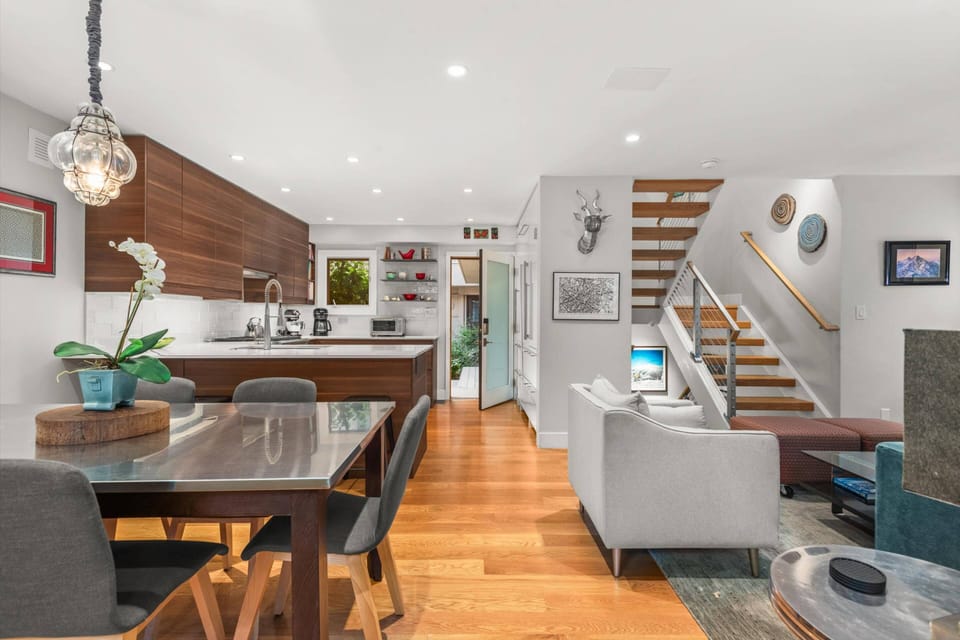 A beautifully remodeled living space welcomes you when you arrive for your visit to Aspen.