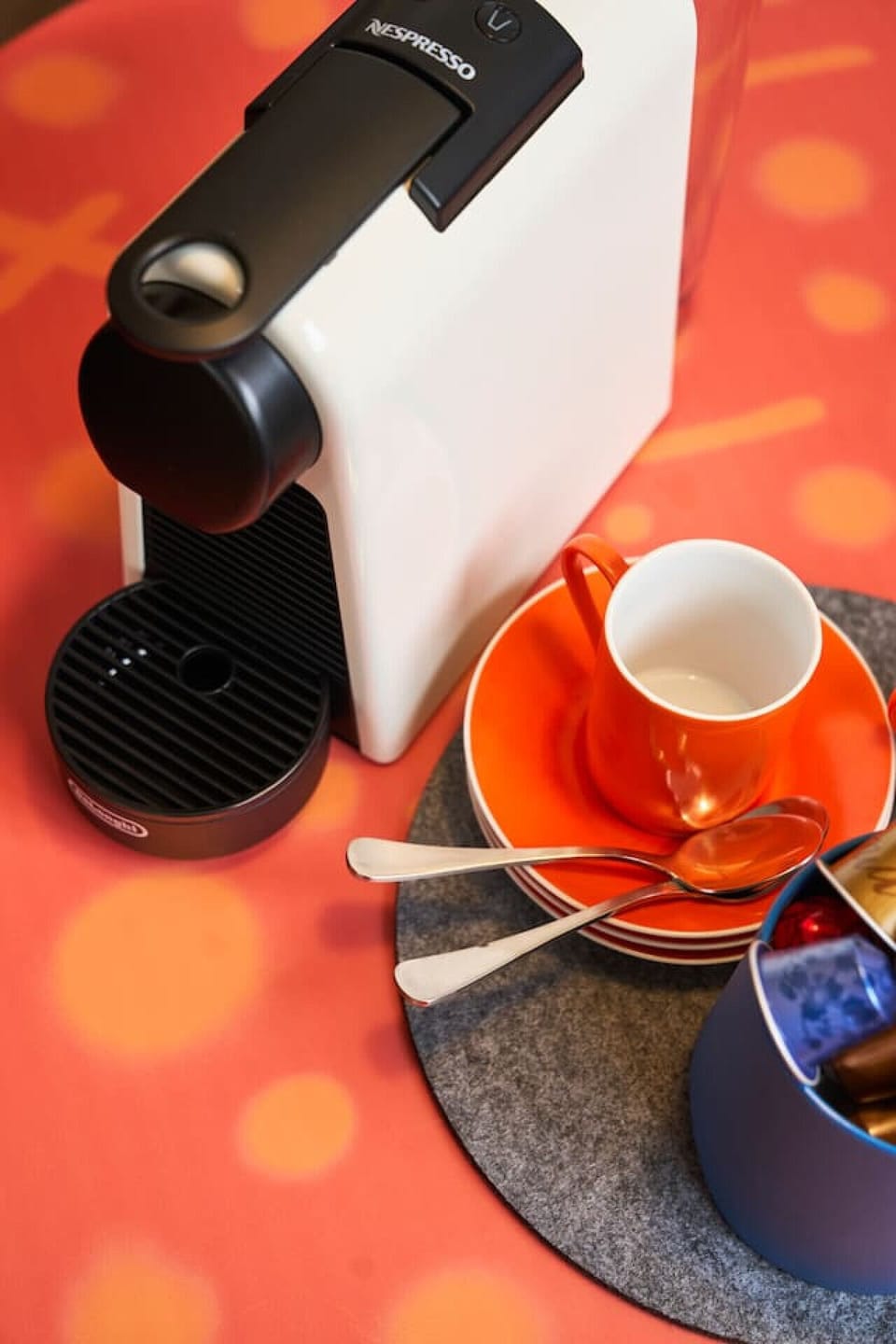 Fuel your morning adventures with a fresh espresso from your private coffee station.