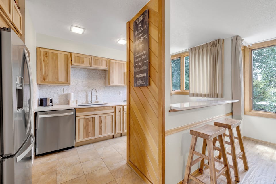 Kitchen equipped with everything you'll need for your stay
