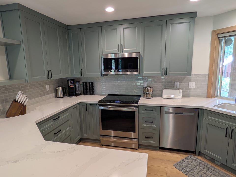 Newly remodeled kitchen with induction cooktop