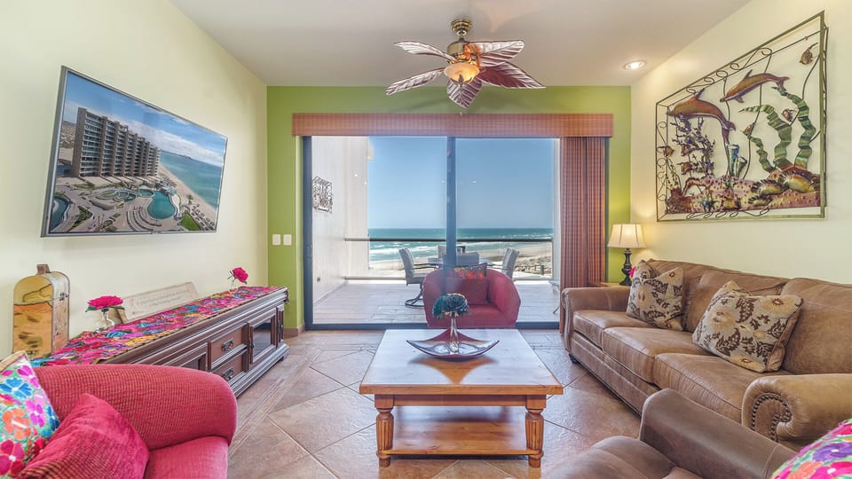 The living room is inviting