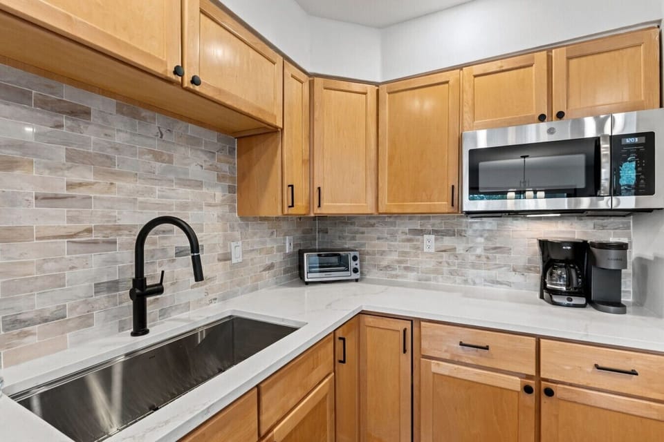 The kitchen is fully stocked
