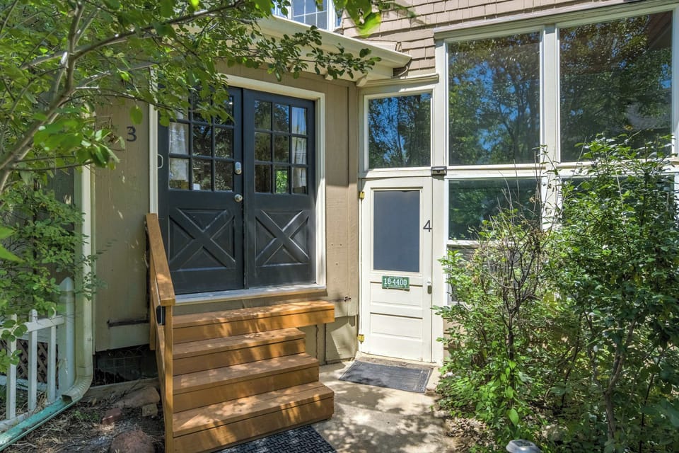 Enter through the private double doors of Unit 3, located on the left side of the property; please note that the Unit 4 beside it is not included in your stay.