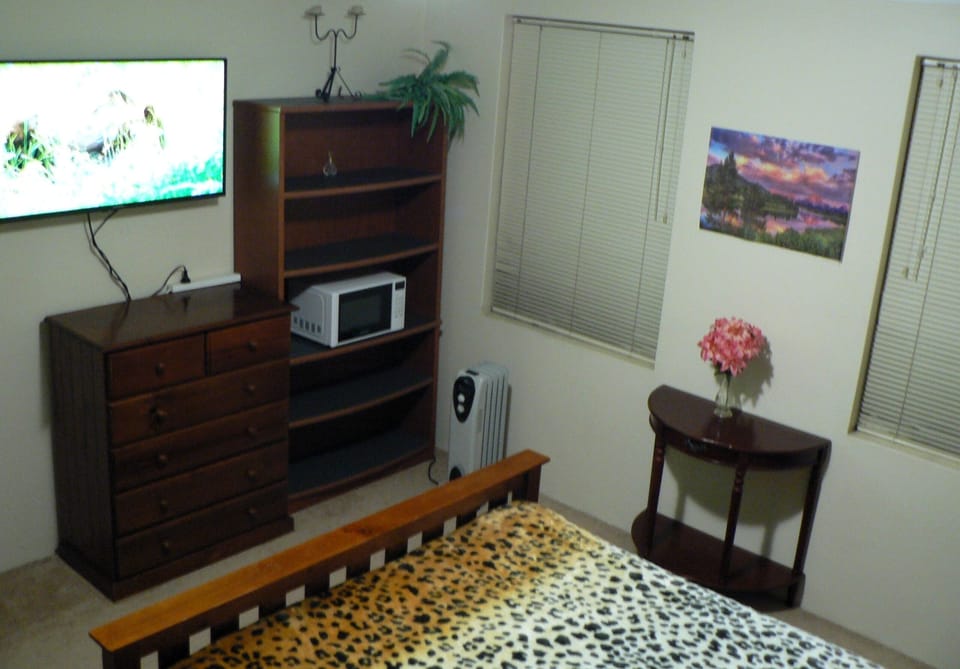 TV, Microwave, Heater and some furniture
