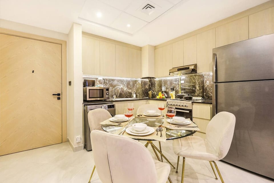 Sleek Kitchen: Whip up culinary delights in this stylish space with modern appliances and chic decor!