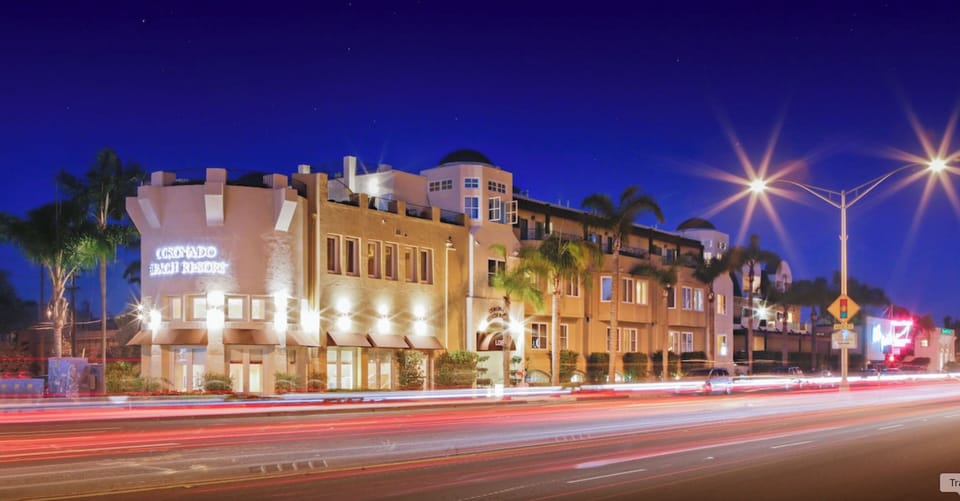 Coronado Beach Resort by night