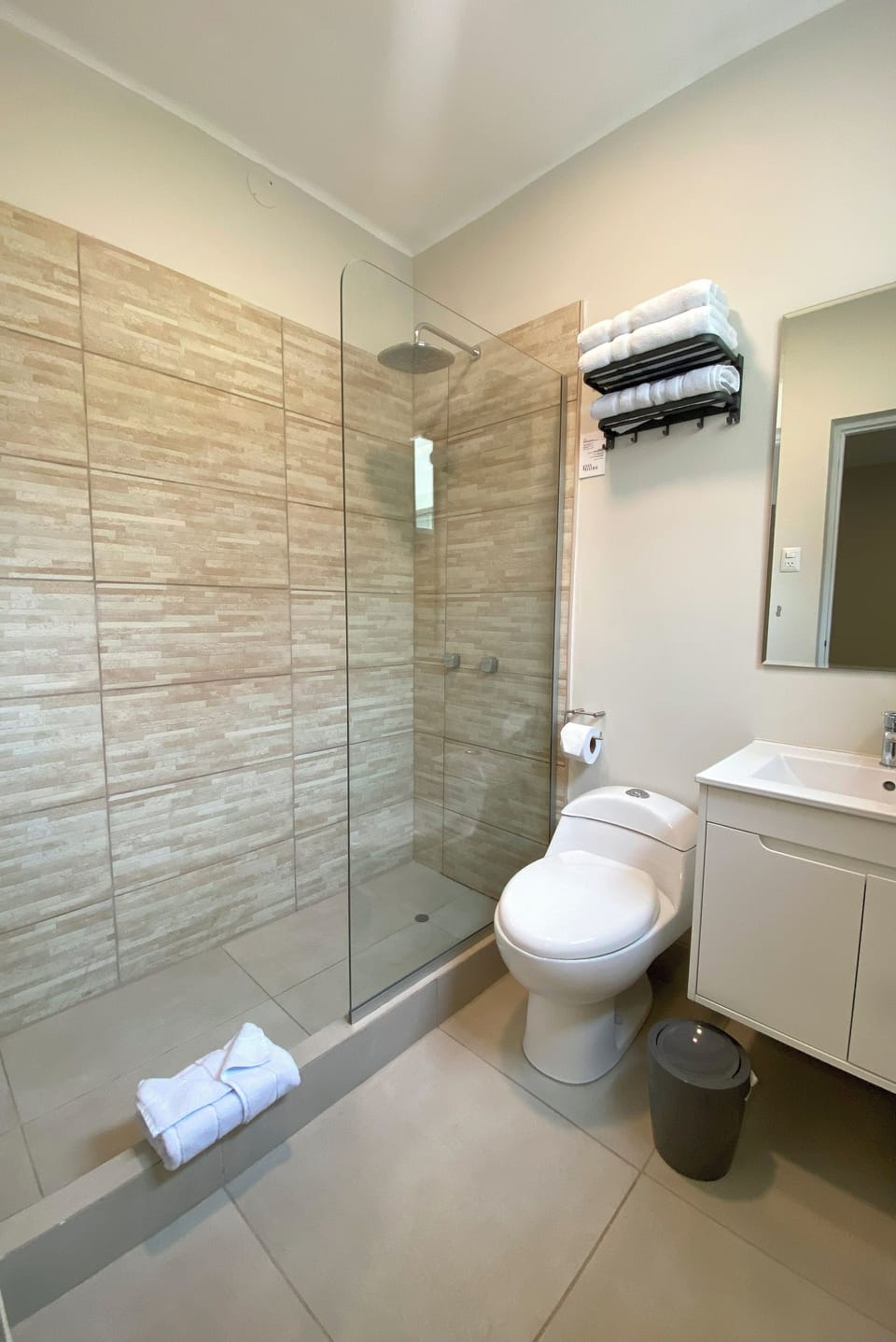 Superior Triple Room | Bathroom | Shower, rainfall showerhead, hair dryer, towels