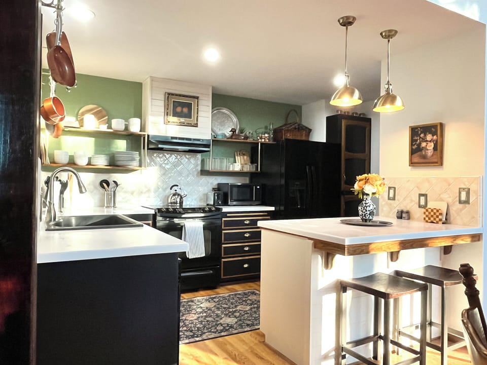 Dishwasher, microwave, toaster, oven, fridge/freezer, ice/water, beverage cooler