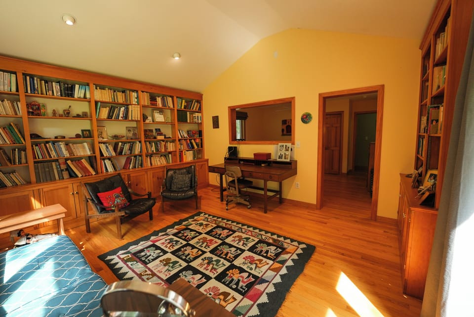 Downstairs office area behind primary bedroom. 