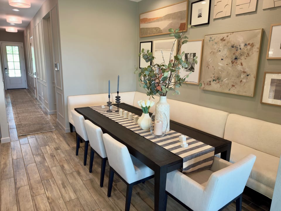 Dining area with seating for 8