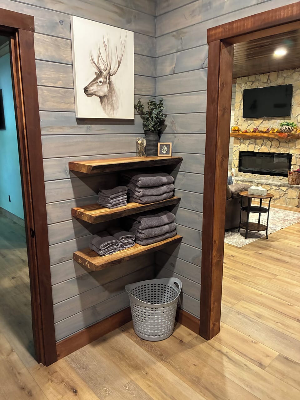 Custom shelving for towels