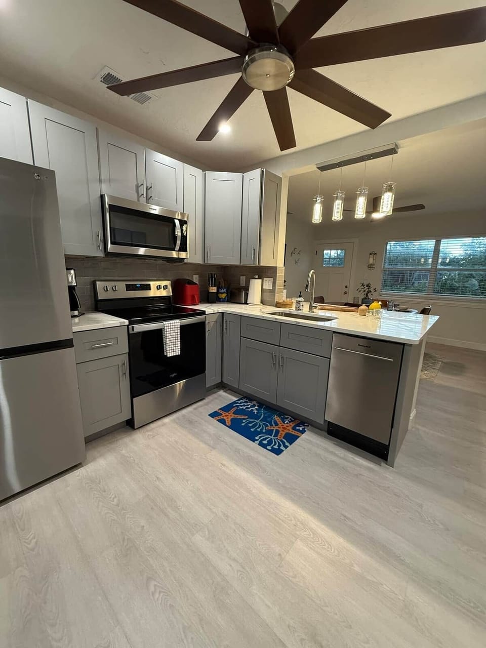 Our kitchen is fully equipped.